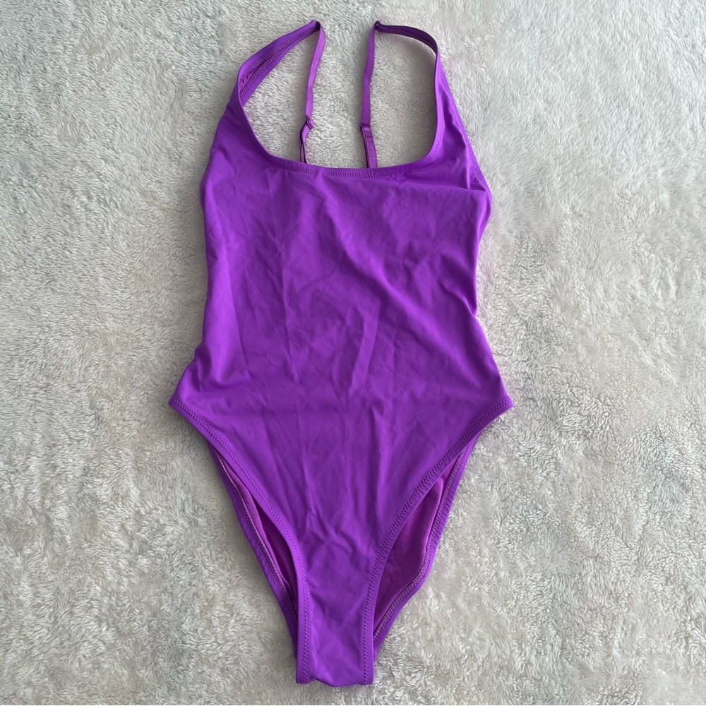 Skims Violet Scoop Neck One piece Swimsuit - Size Small